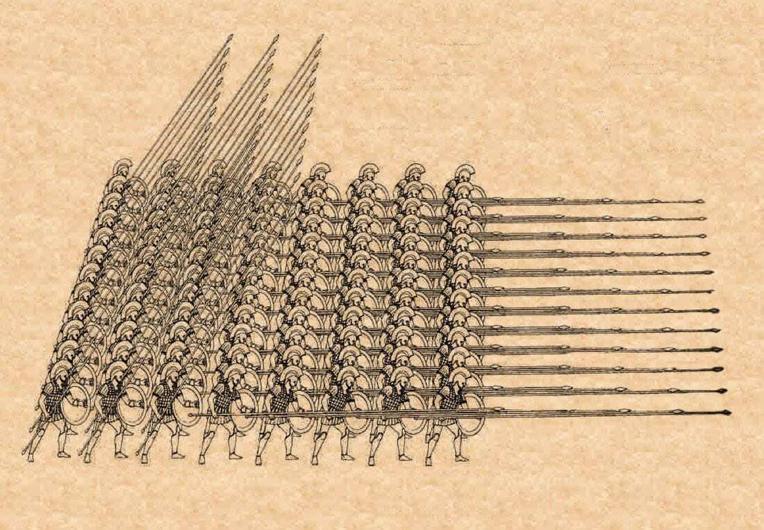 rendering macedonian phalanx