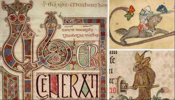 medieval manuscripts illuminated with animals