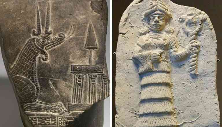 mesopotamian gods ishtar and marduk artwork
