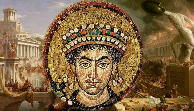 mosaic emperor justinian consummation destruction empire