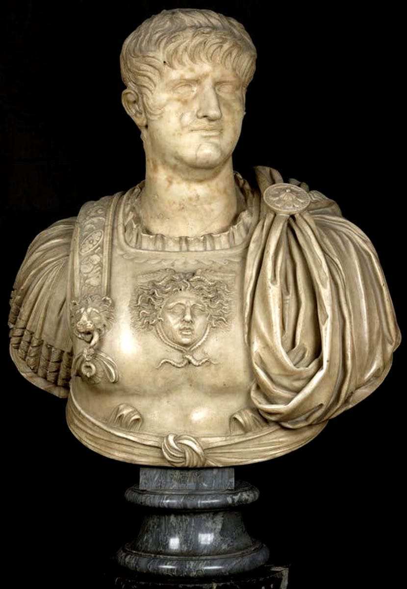 nero portrait uffizi roman emperors