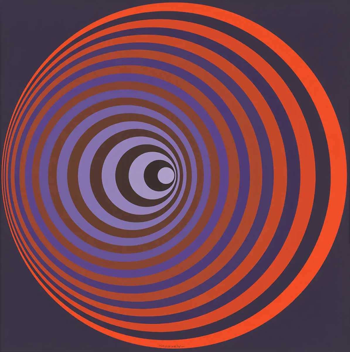 optical illusion art victor vasarely oerveng 1968