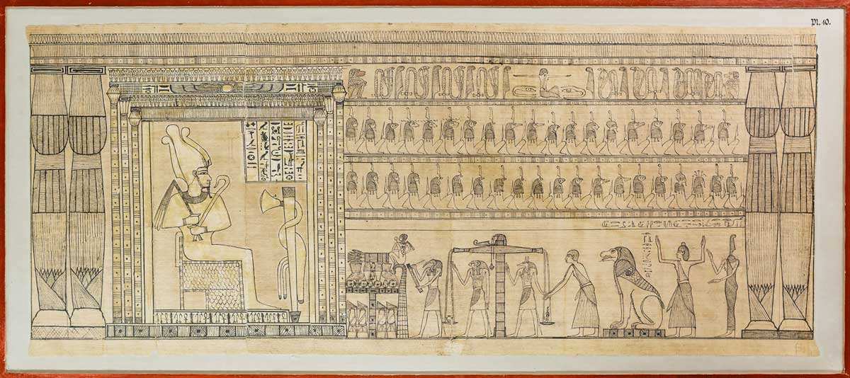 osiris papyrus book dead egyptian gods ptolemaic period