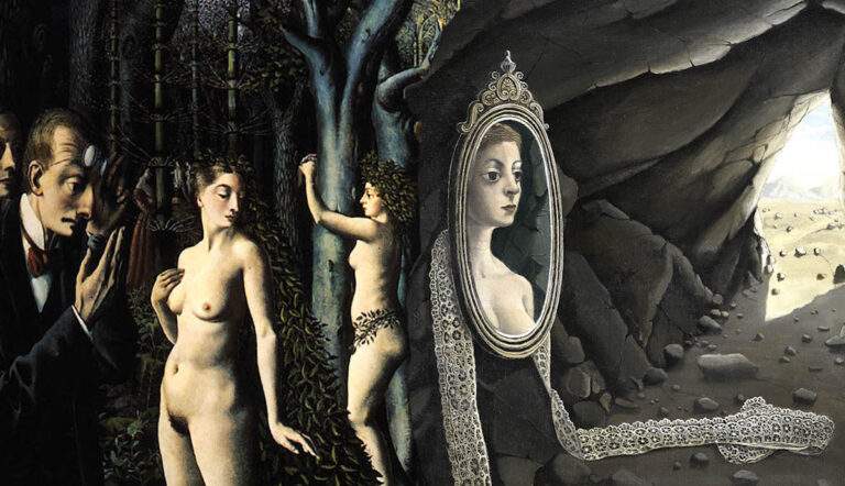 Paul Delvaux dutch surrealist painter awakening canvas