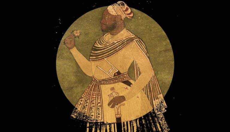 portrait of malik ambar holding a rose