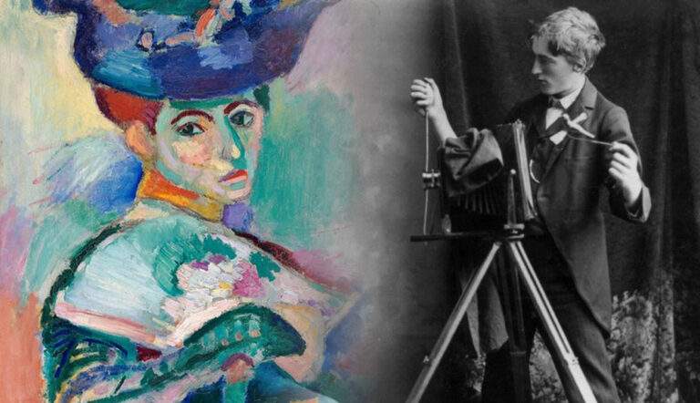 portrait photography with matisse art painting