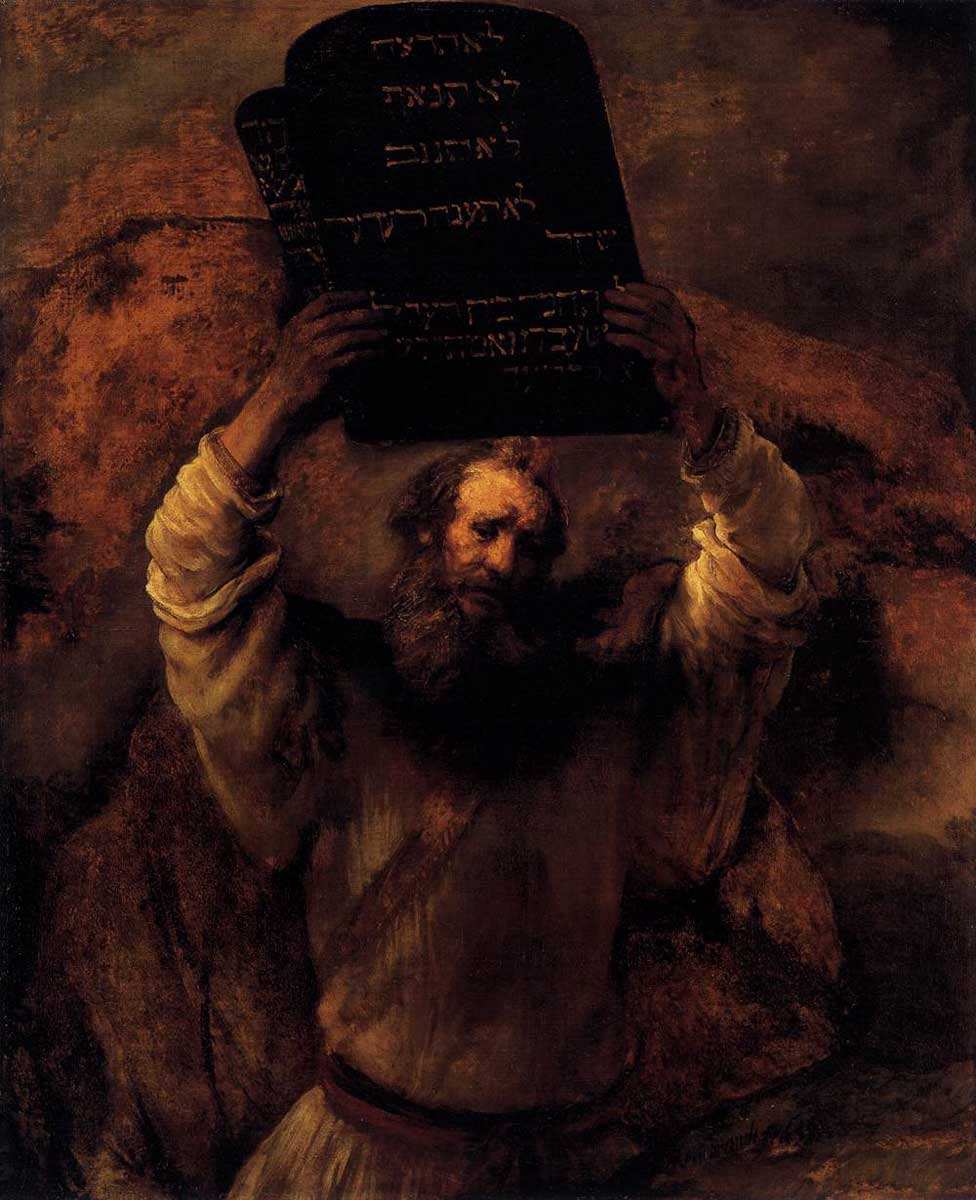 rembrandt moses tablets painting