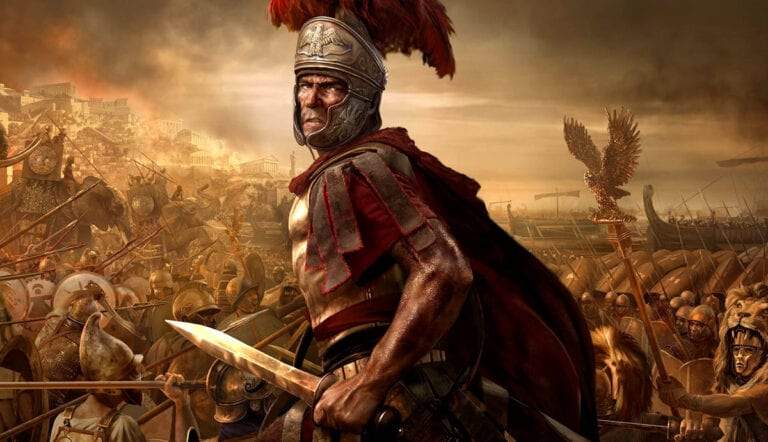 roman battle scene digital illustration