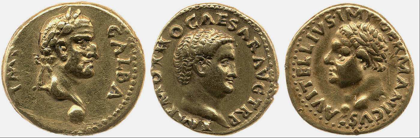 numismatic portrait galba otho vittelius