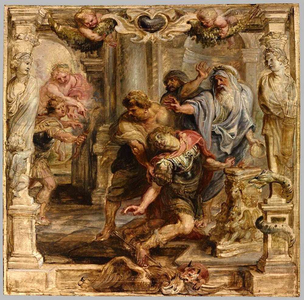 Rubens painting Achilles in Trojan War