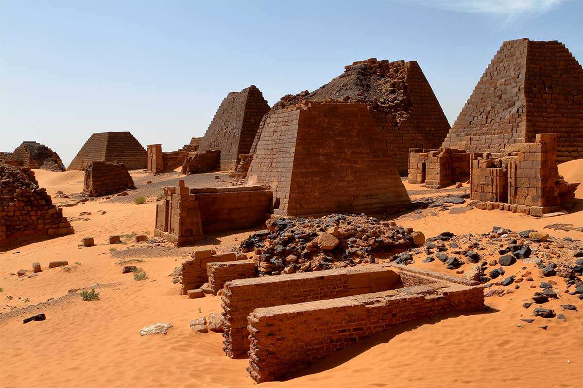 ruins pyramids meroe
