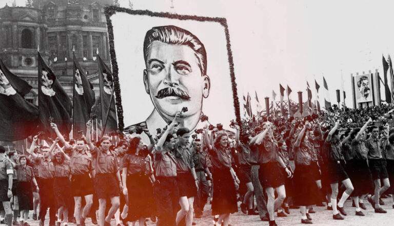 stalin portrait students march joseph stalins birthday