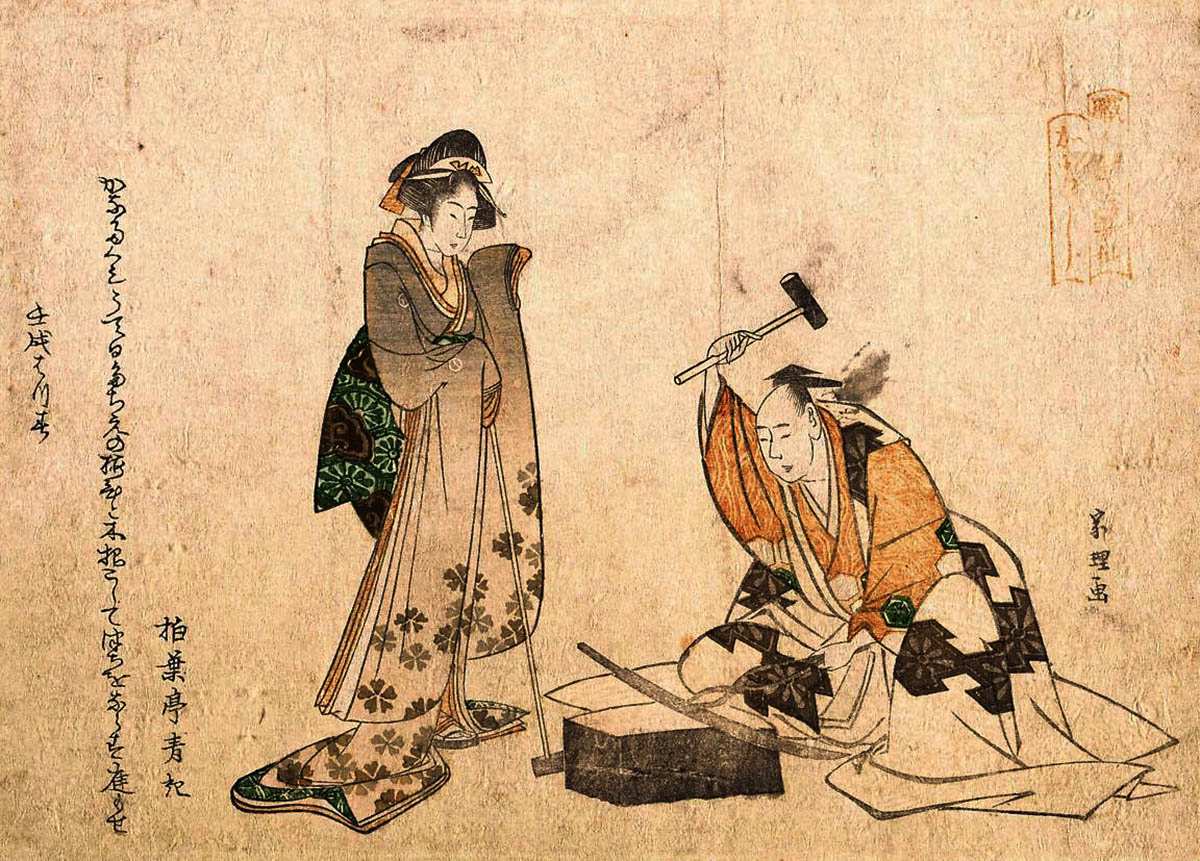 swordsmith painting hokusai met museum