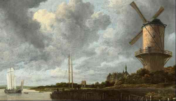 symbolism landscape painting ruisdael windmill