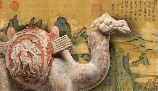 tang dynasty illustration painting and camel