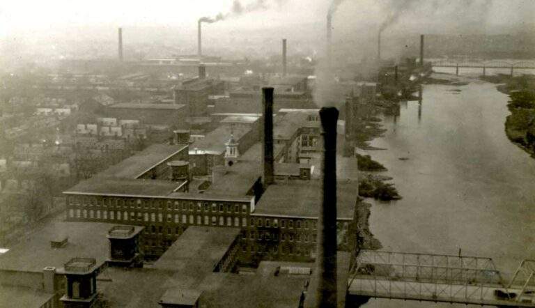 textile mills smog industrialization