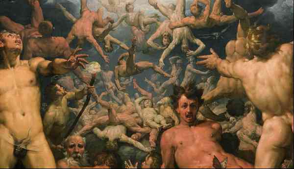 The Fall of the Titans by Cornelis Cornelisz van Haarlem, (1596–1598)