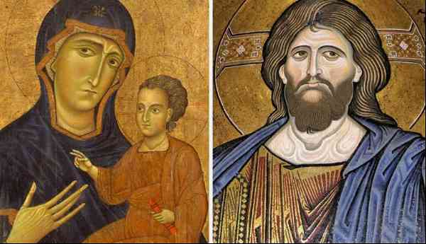 two byzantine icons hodegetria monreale
