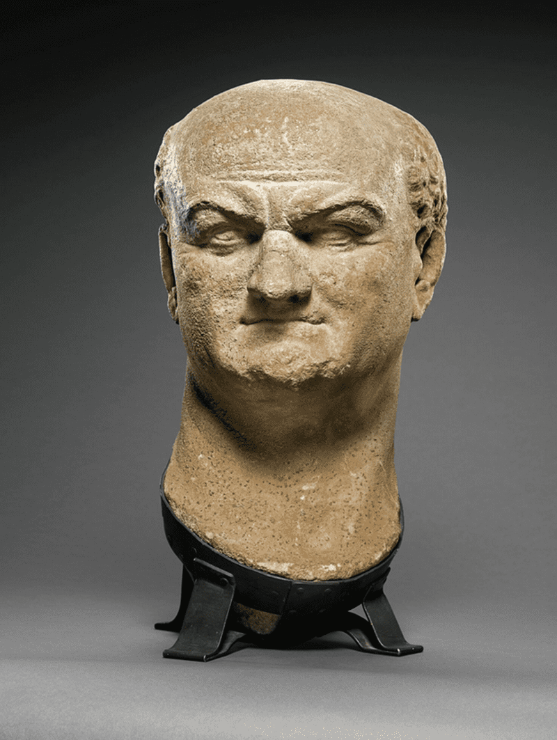 A marble portrait of Vespasian, 2nd half of the 1st century